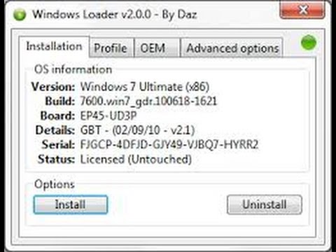 daz windows 7 loader activator